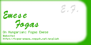 emese fogas business card